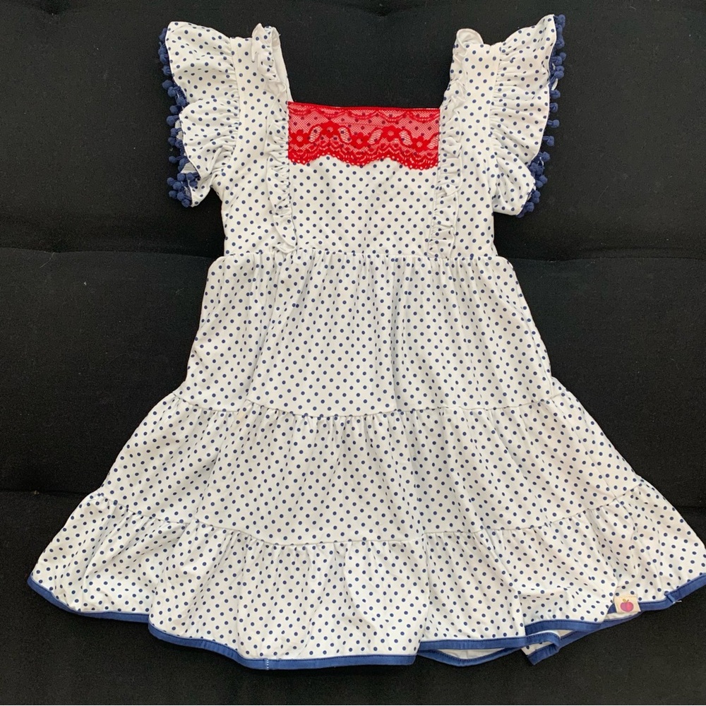 Cheeky Plum 5t Red, White & Blue dress